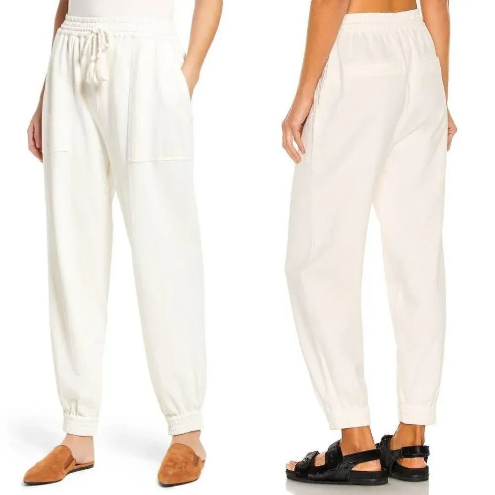 Cleobella Juniper Organic Cotton Joggers In Ivory S NWOT